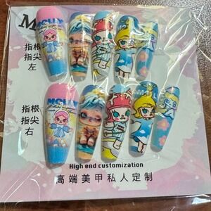 Molly‎ Cartoon Character Press On Nails Cute Kawaii Nail Art Set New